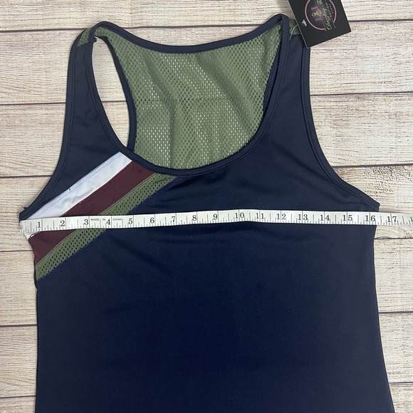 New Navy Colorblock Workout Set- Size Large Activewear Matching Gym Set - Picture 5 of 11